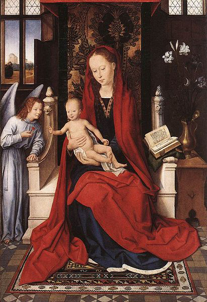 Hans Memling Virgin Enthroned with Child and Angel